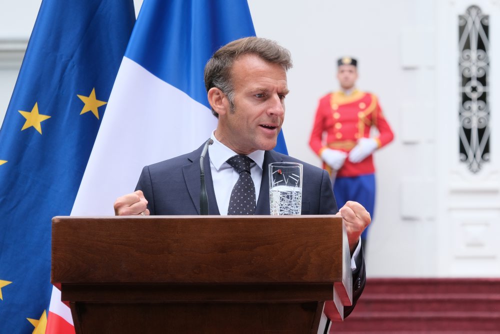 Macron v Čiernej Hore