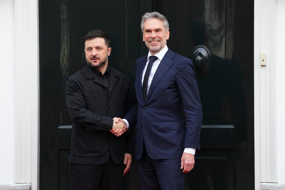 Ukrajinský prezident Volodymyr Zelenskyj v Holandsku