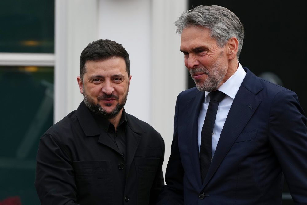 Ukrajinský prezident Volodymyr Zelenskyj v Holandsku