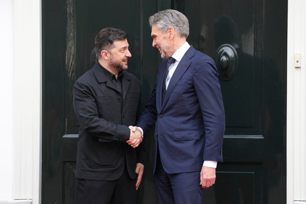 Ukrajinský prezident Volodymyr Zelenskyj v Holandsku