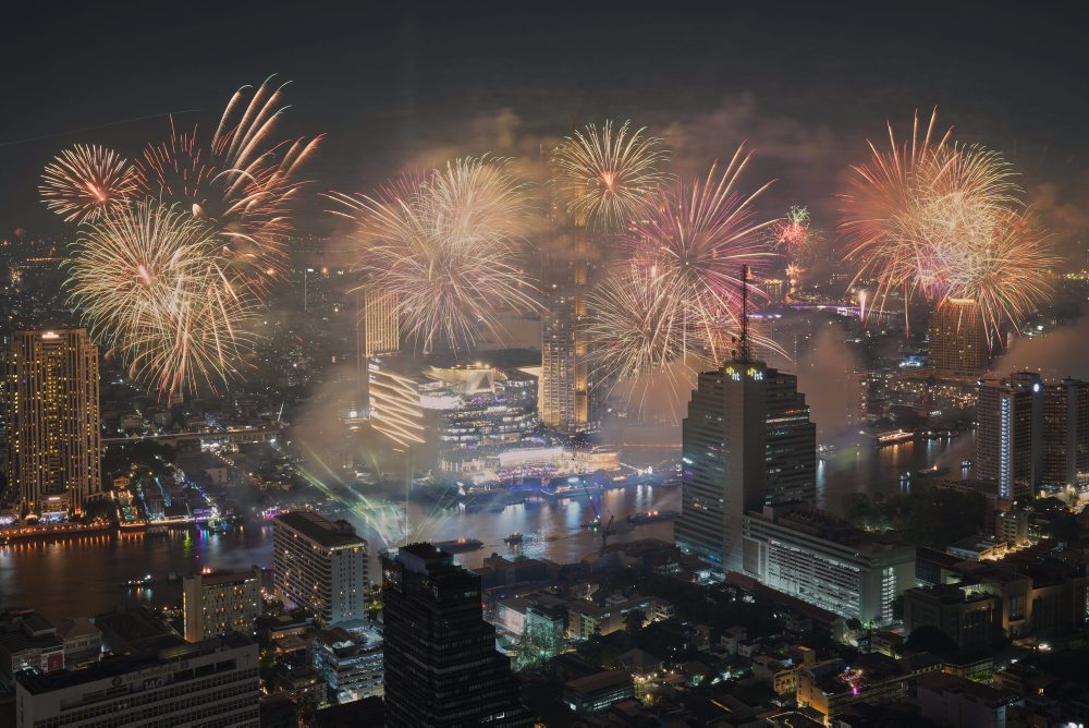 Oslavy Nového roka v Bangkoku 