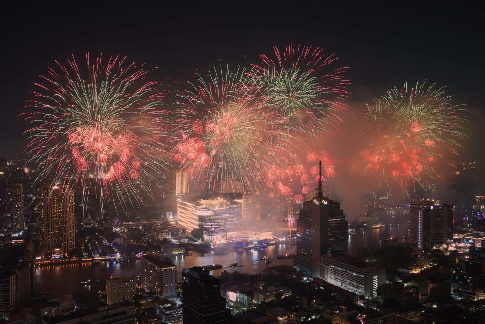 Oslavy Nového roka v Bangkoku 