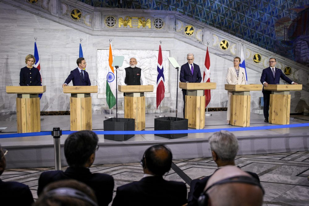 Indický premiér Naréndra Módí v Nórsku