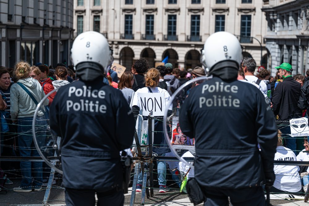 Protest proti škrtom v školstve v Belgicku