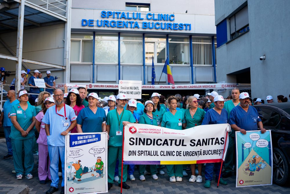  Pracovníci v zdravotníctve štrajkujú pre vládny návrh zákona o mzde