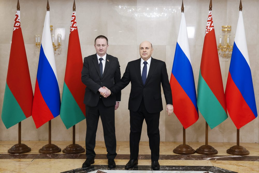 Stretnutie ruského premiéra s bieloruským premiérom 