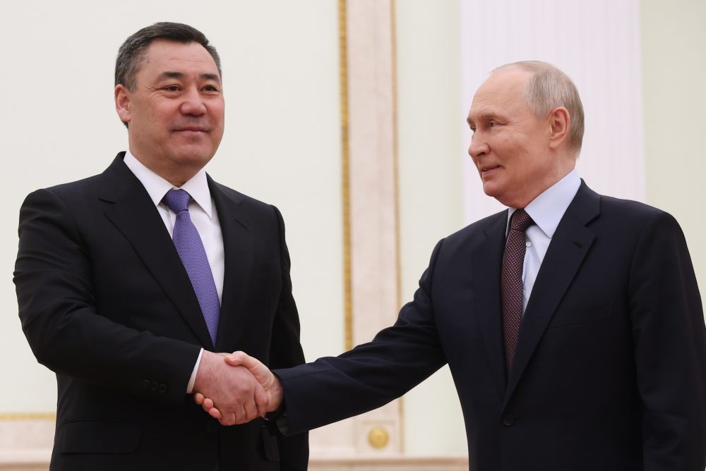 Kirgizský prezident Sadyr Žaparov v Rusku