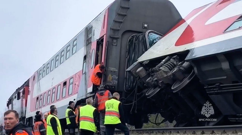 Vykoľajenie vlaku v Rusku