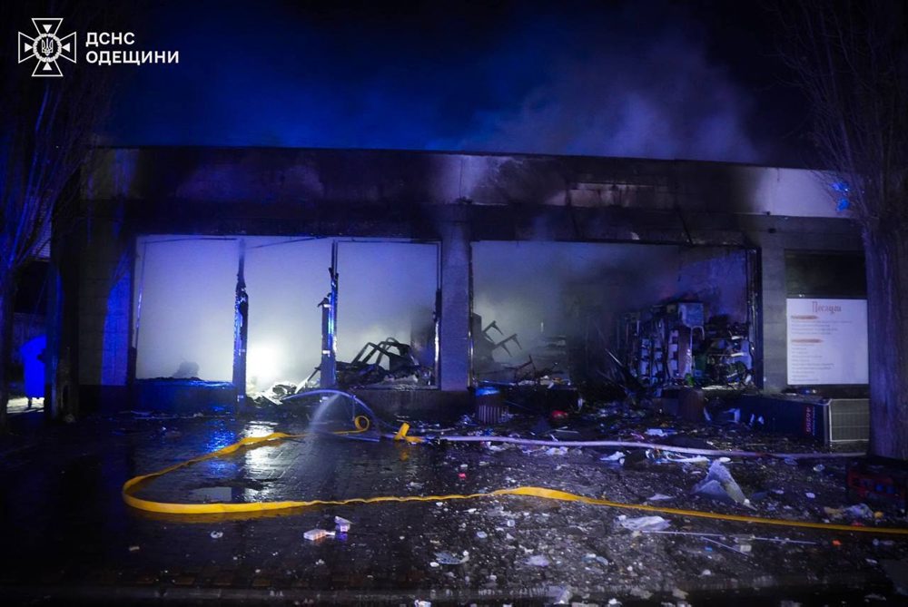 Ruský dronový útok na Ukrajinu