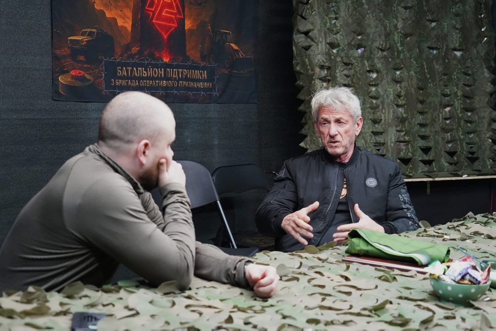 Americký herec a režisér Sean Penn na Ukrajine