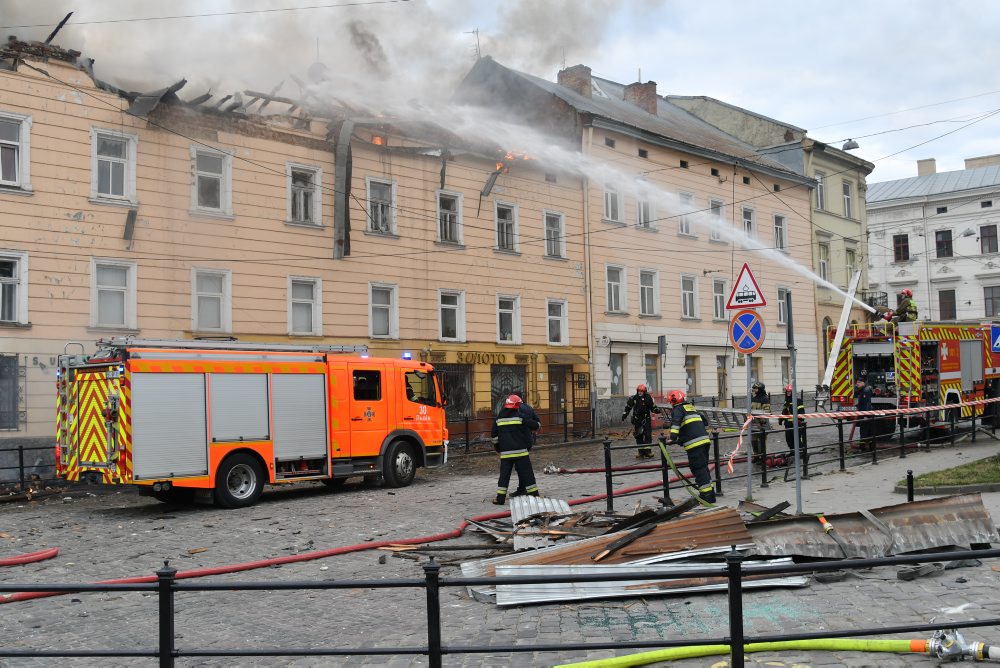 Útok ruskej armády na ukrajinské mesto Ľvov 