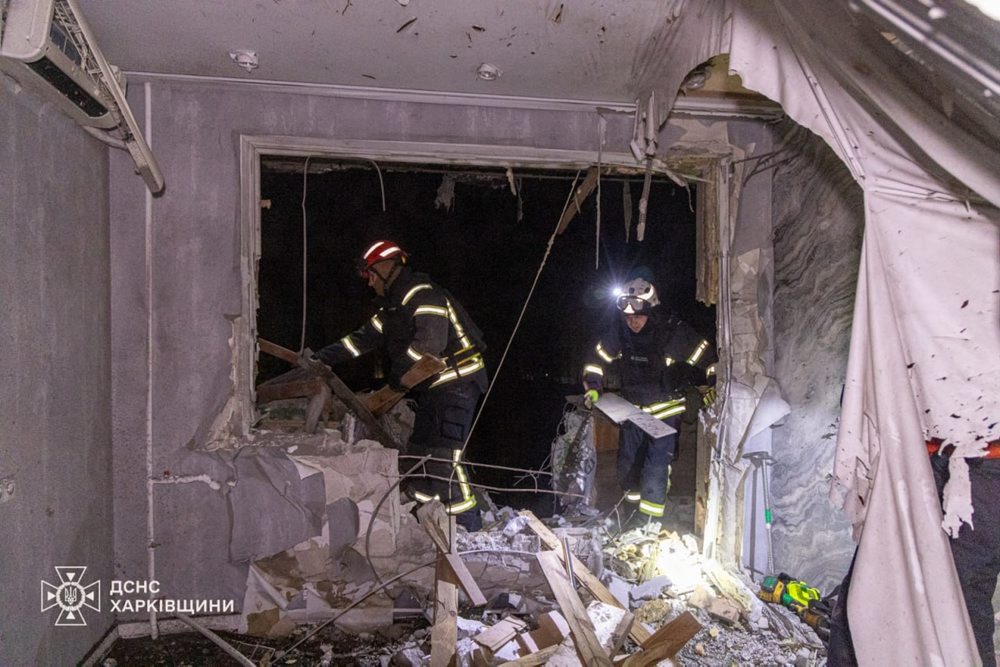 Dronový útok ruskej armády v Charkove