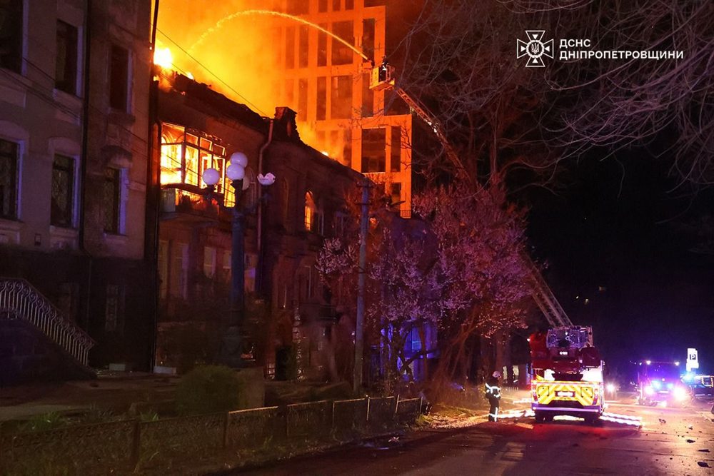 Útok ruskej armády na mesto Dnipro