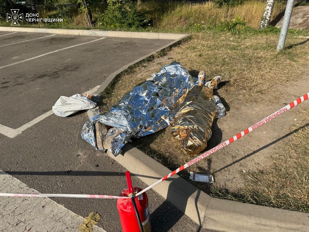 Útok ruskej armády na supermarket v ukrajinskom Černihive 