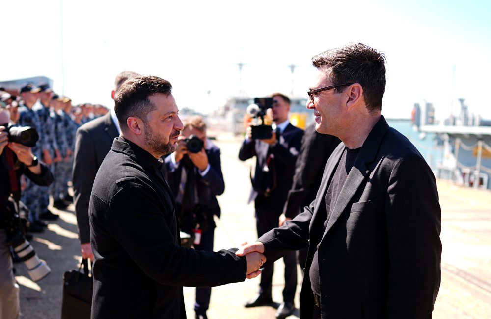 Zelenskyj v Británii