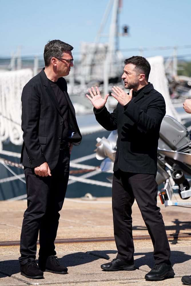 Zelenskyj v Británii