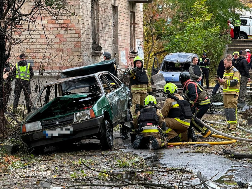 Dronový útok ruskej armády na Kyjev 