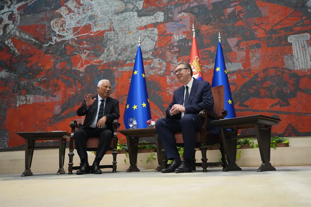 Predseda Európskej rady António Costa pricestoval na návštevu Srbska, stretol sa s prezidentom Vučičom
