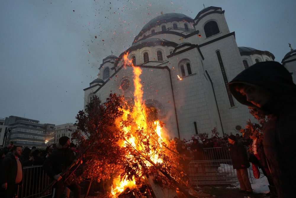 Bohoslužba pri príležitosti pravoslávnych Vianoc v Srbsku