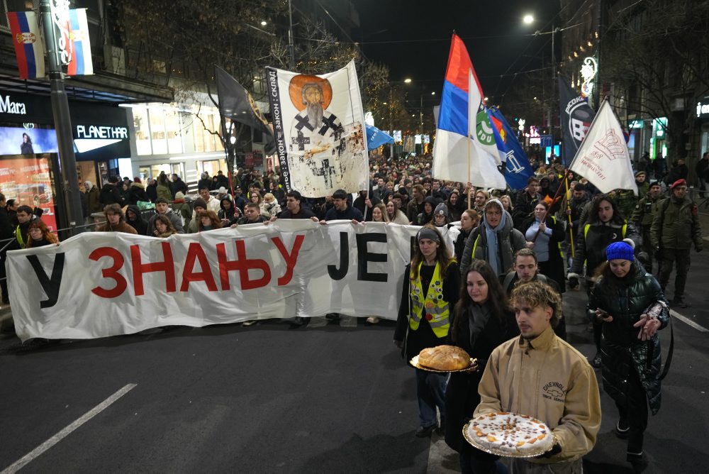 Študentská demonštrácia v Belehrade