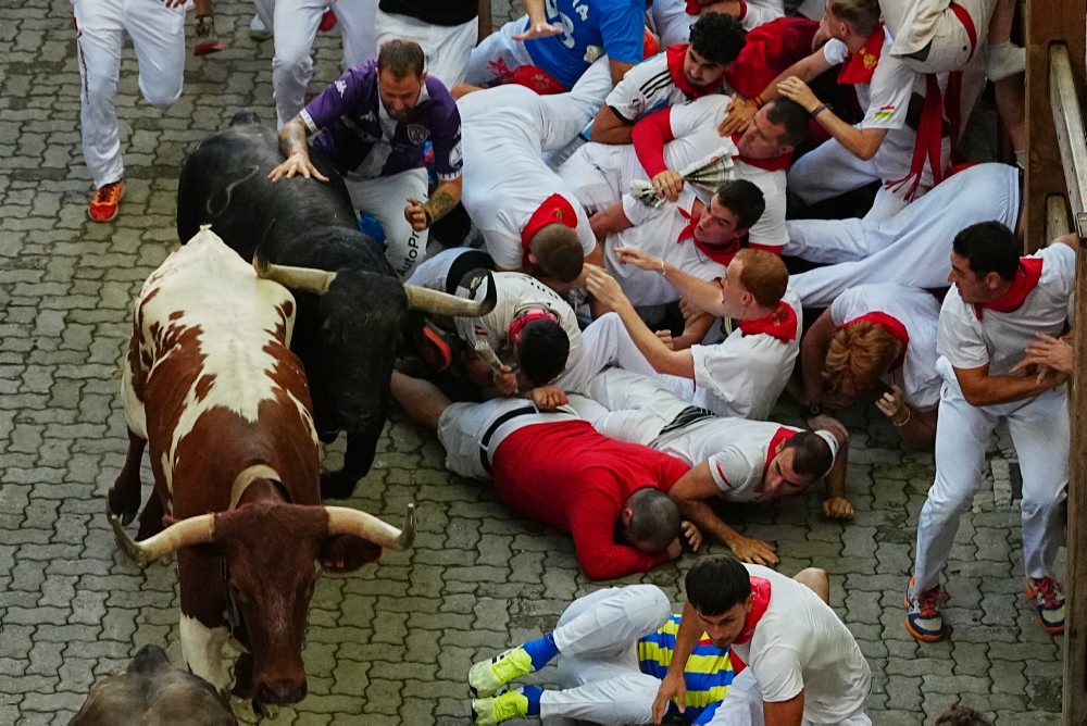 Posledný z ôsmich behov s býkmi v Pamplone