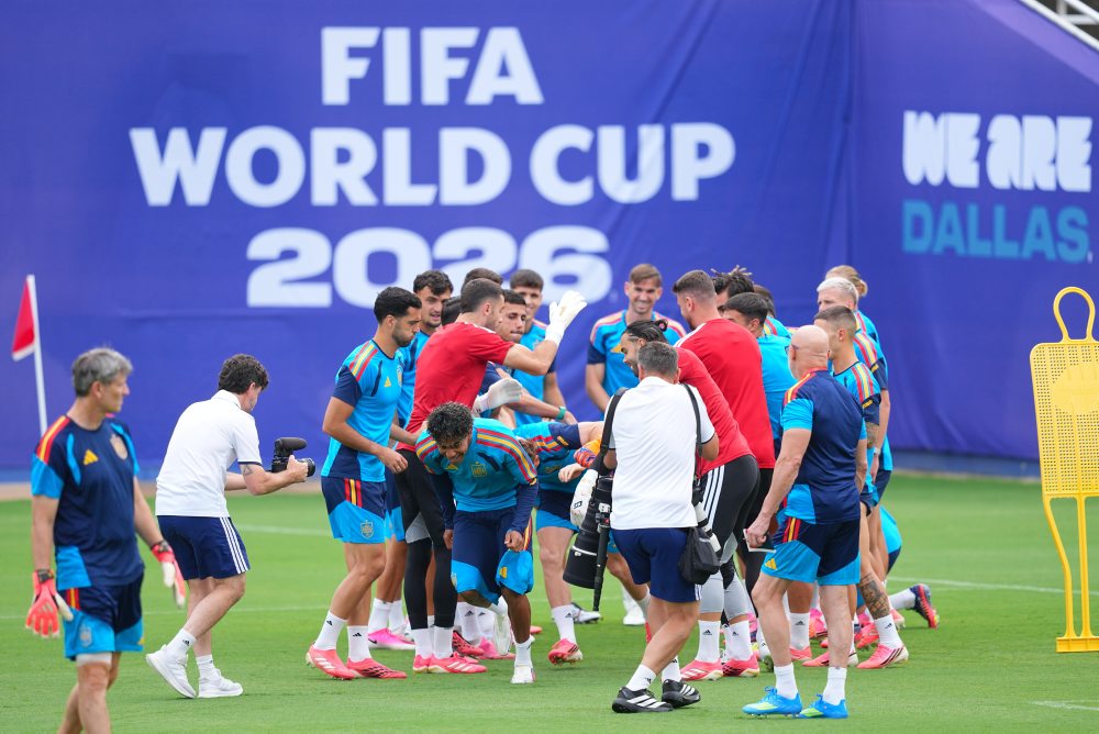 MS vo futbale v USA: Tréning Španielov na semifinálový duel proti Francúzsku 