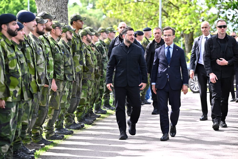 Zelenskyj v Švédsku