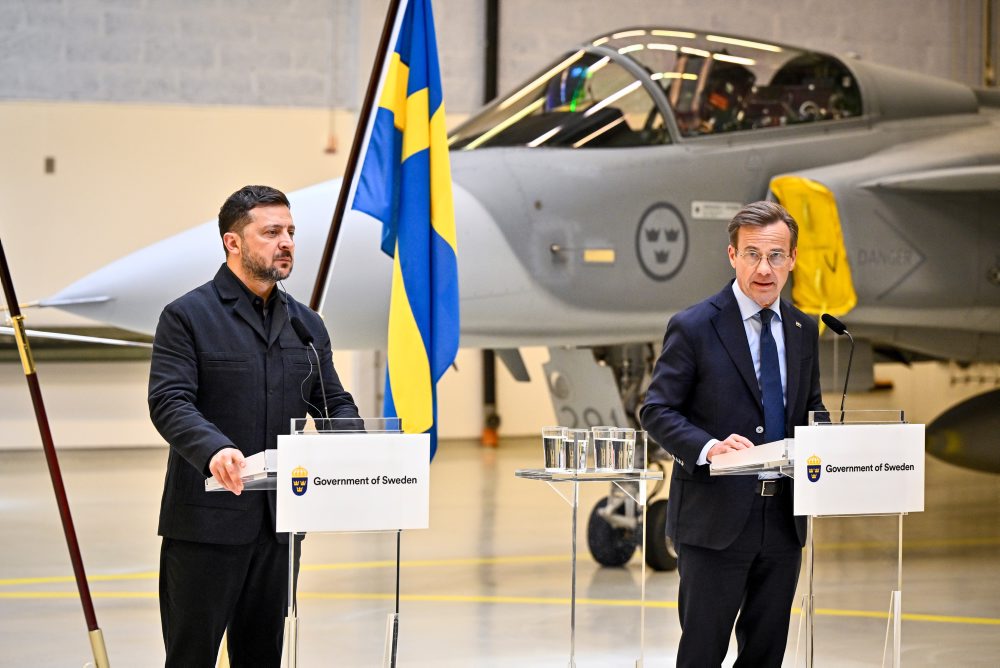 Zelenskyj v Švédsku