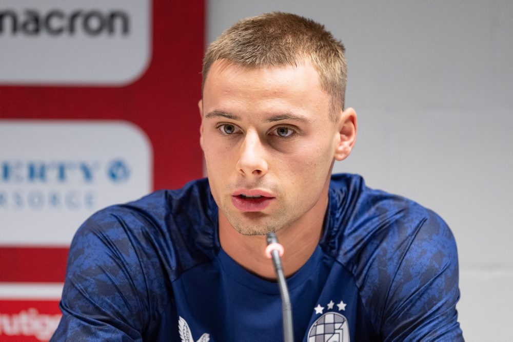 Tlačová konferencia Dinama Záhreb pred prvým zápasom 2. predkola LM proti FC Thun