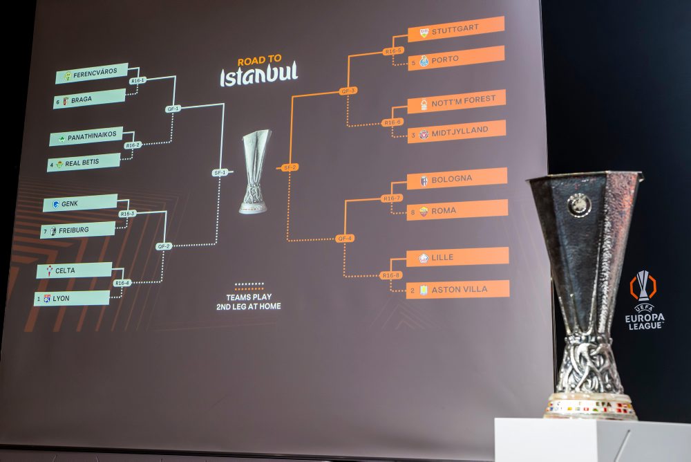 Žreb osemfinále, štvrťfinále, semifinále a finále Európskej ligy vo futbale v Lyone 