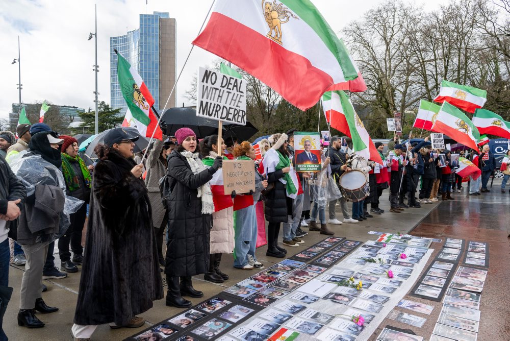 Protesty pred druhým kolom nepriamych rokovaní medzi Spojenými štátmi a Iránom v Ženeve