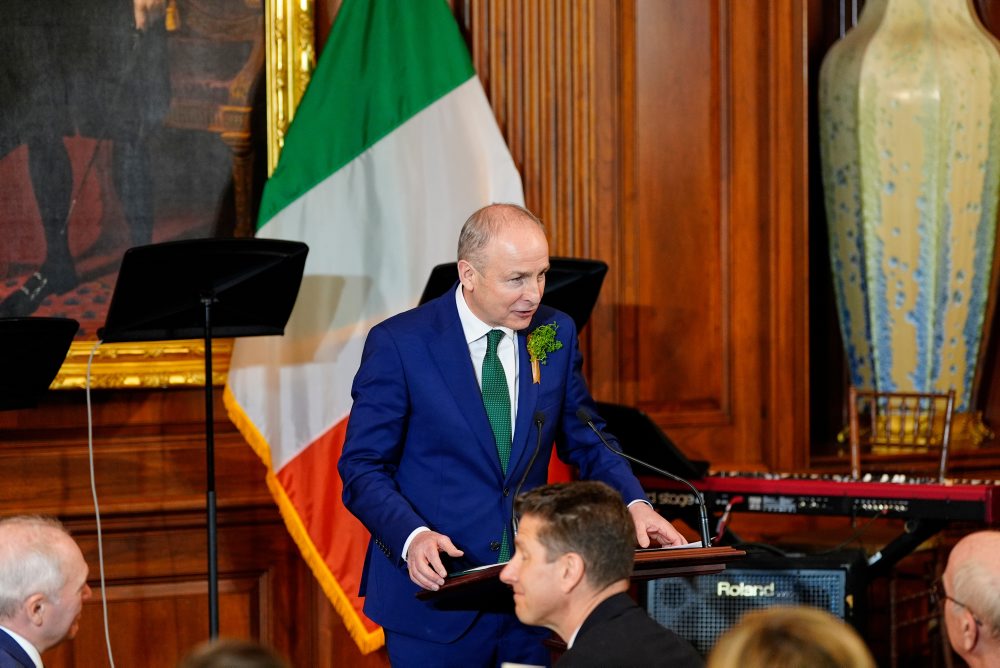 Americký prezident Donald Trump prijal v americkom Kapitole írskeho premiéra Micheála Martina pri príležitosti Dňa sv. Patrika