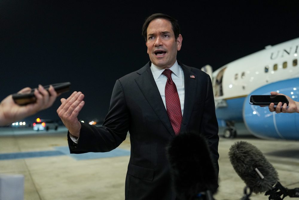 Americký minister zahraničných vecí Marco Rubio v Spojených arabských emrátoch