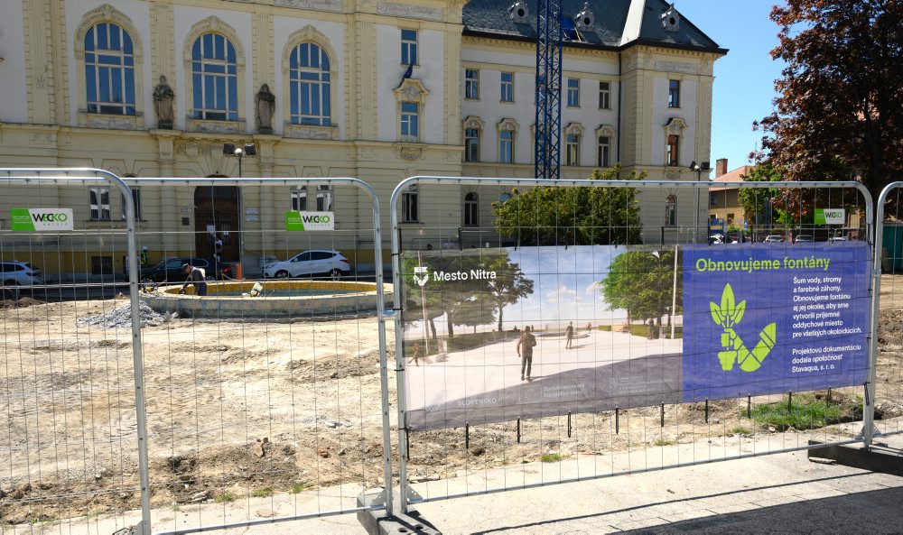 Nitrianska radnica začala revitalizáciu troch fontán v centre mesta
