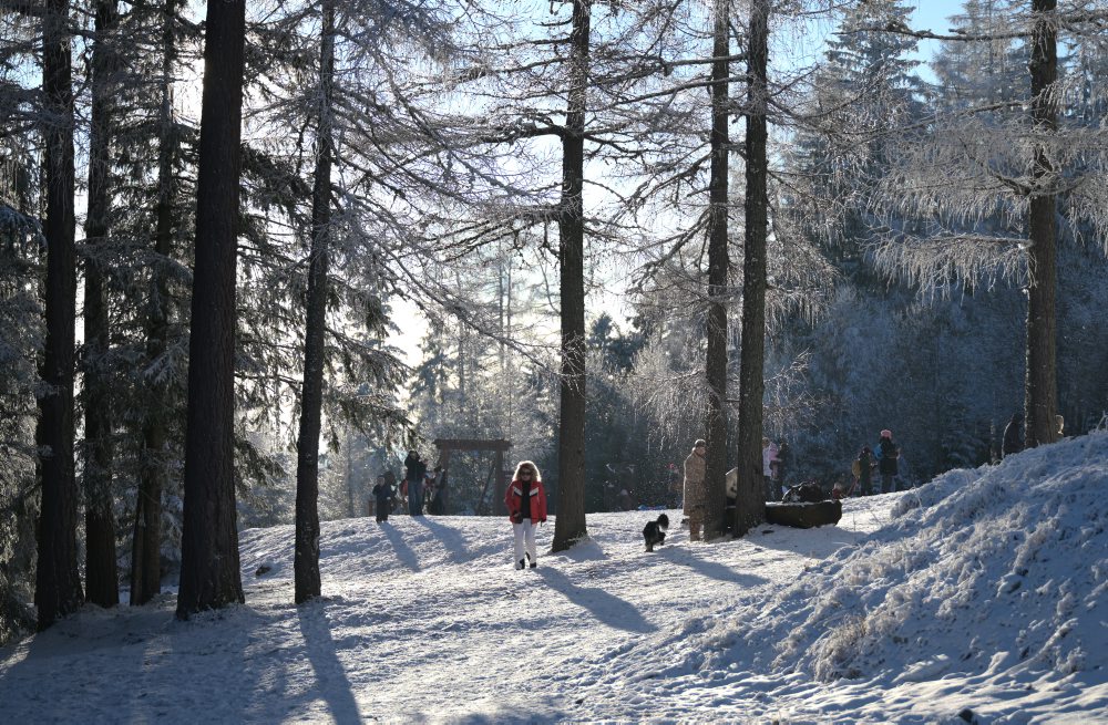 Turisti na Hrebienku vo Vysokých Tatrách 