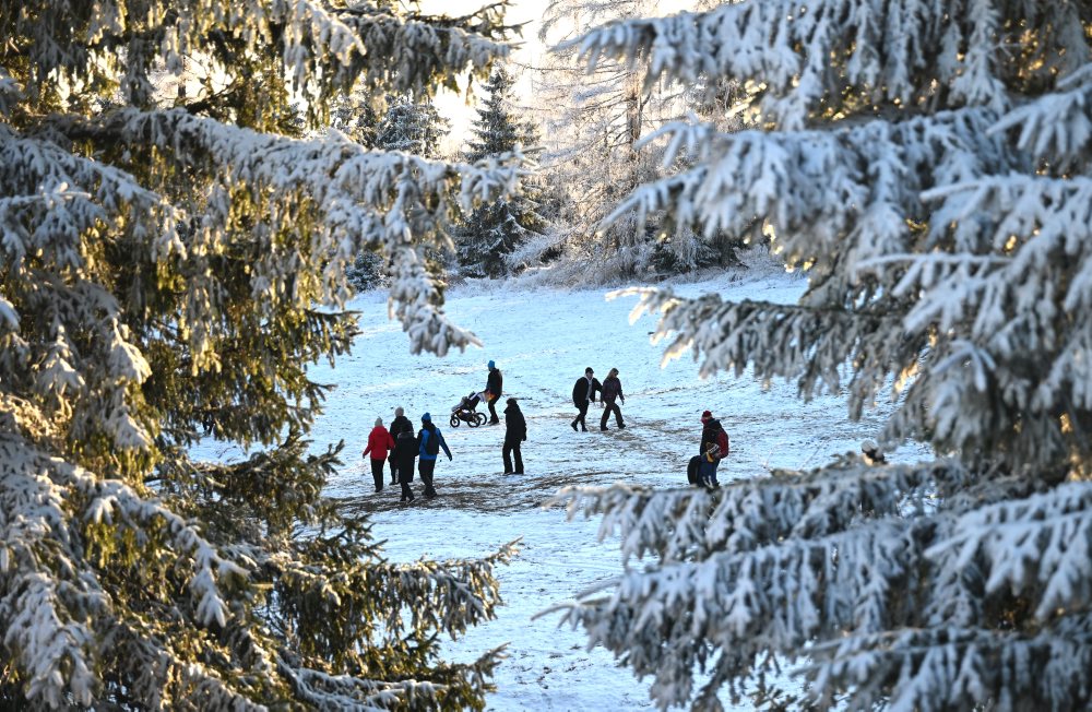 Turisti na Hrebienku vo Vysokých Tatrách 