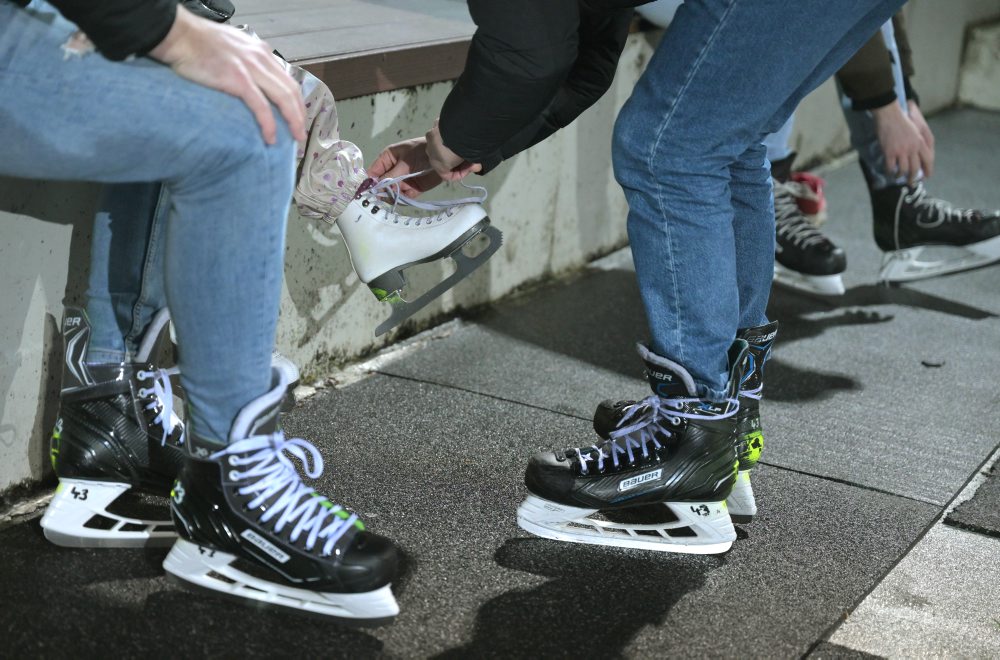 Verejné korčuľovanie v Mestskom parku v Košiciach 