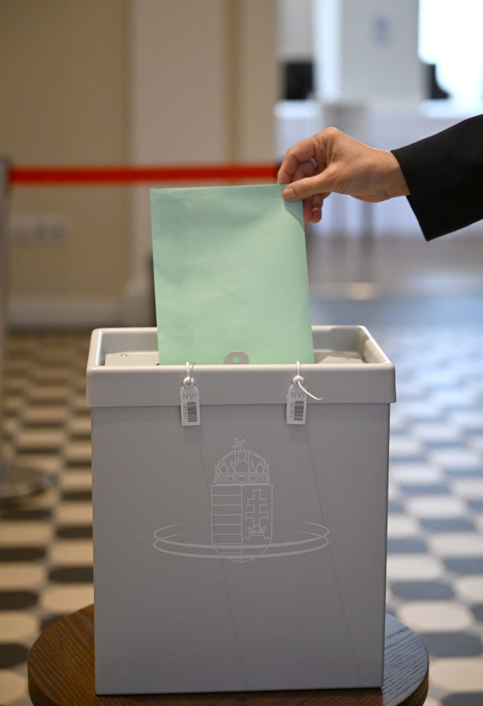 Volebná miestnosť v budove Generálneho konzulátu Maďarska v Košiciach