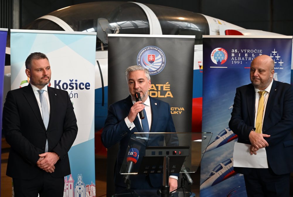 TK riaditeľa Medzinárodných leteckých dní SIAF Huberta Štoksu a predsedu Košického samosprávneho kraja Rastislava Trnku