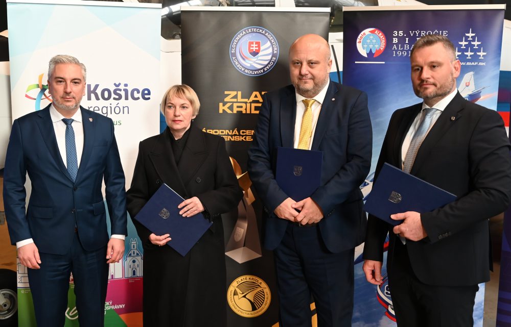 TK riaditeľa Medzinárodných leteckých dní SIAF Huberta Štoksu a predsedu Košického samosprávneho kraja Rastislava Trnku