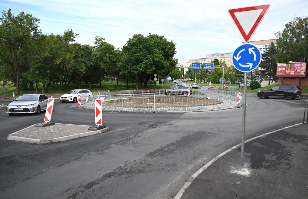 Nová okružná križovatka v košickej mestskej časti Sever 