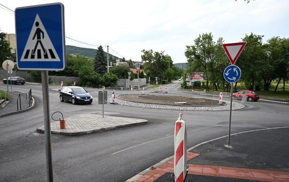 Nová okružná križovatka v košickej mestskej časti Sever 