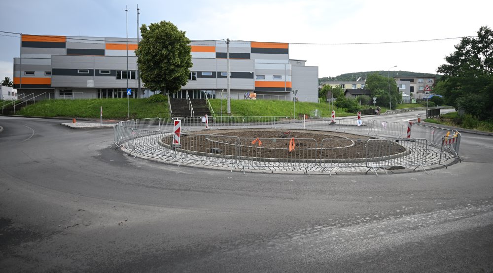 Nová okružná križovatka v košickej mestskej časti Sever 