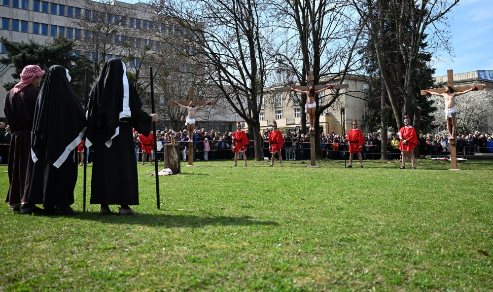 Živá krížová cesta na Veľký piatok v Prešove 