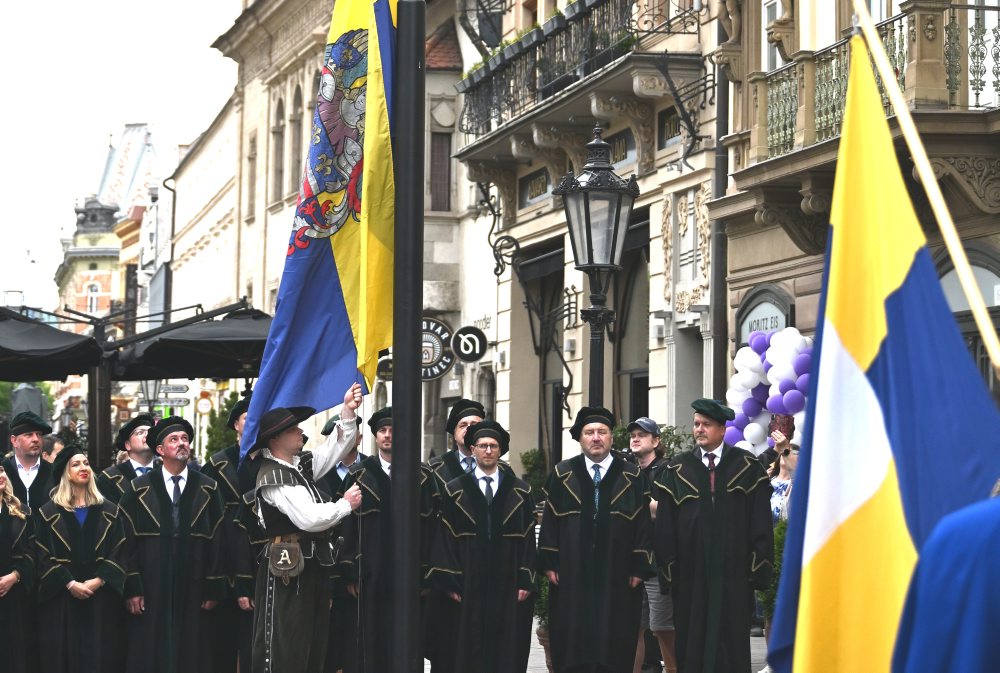 Sprievod rytierov spojený so vztyčovaním mestskej vlajky v rámci Dňa mesta Košice 