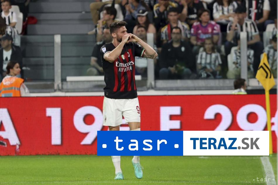 Giroud spečatil účasť AC Miláno v Lige majstrov